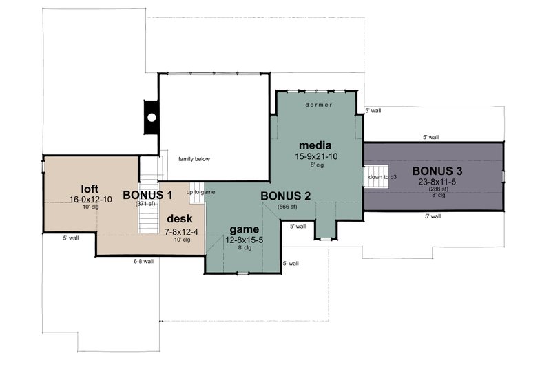 Traditional Style House Plan - 3 Beds 2.5 Baths 2247 Sq/Ft Plan #120 ...