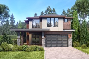 Contemporary Exterior - Front Elevation Plan #1066-50