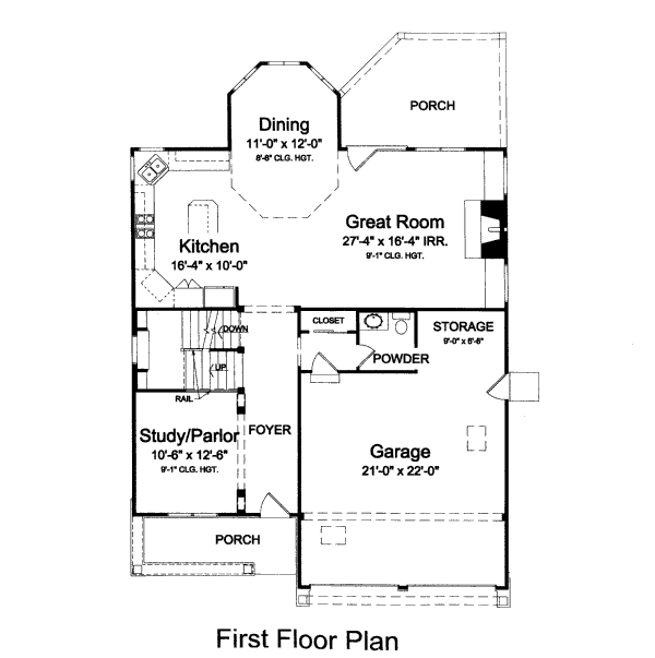 House Blueprint - Bungalow Floor Plan - Main Floor Plan #46-435