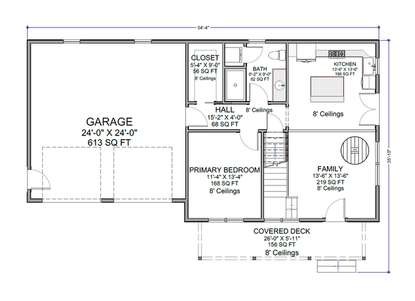 Craftsman Floor Plan - Main Floor Plan #1116-22