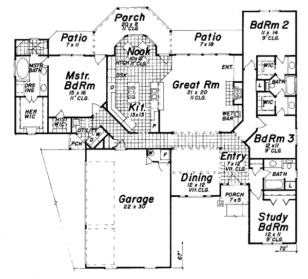Home Plan - European Floor Plan - Main Floor Plan #52-110