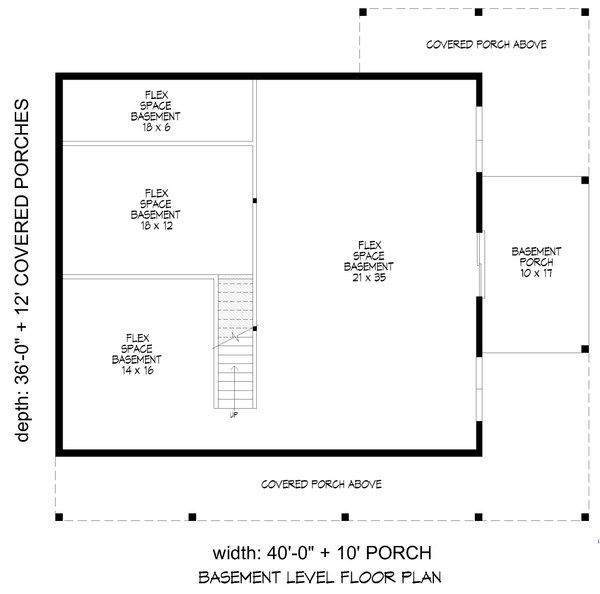 House Blueprint - Floor Plan - Lower Floor for Country House Plan #932-1411 - 3 bed, 2.5 bath