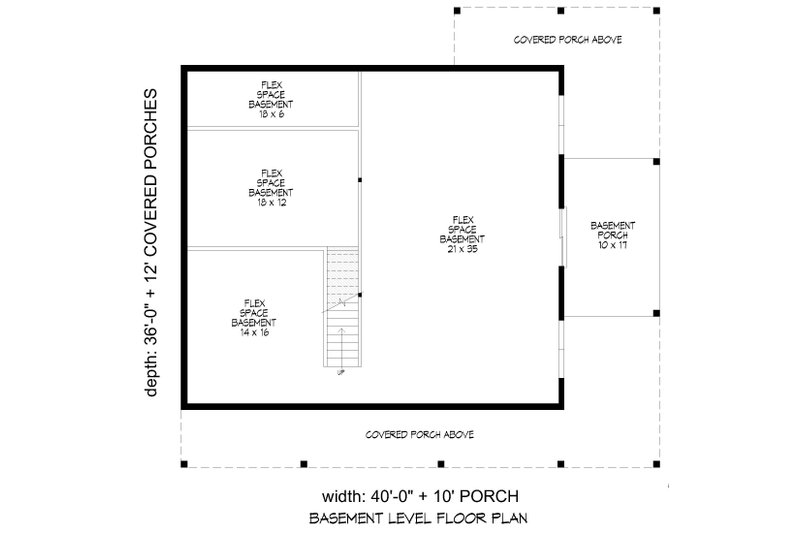 House Blueprint - Floor Plan - Lower Floor for Country House Plan #932-1411 - 3 bed, 2.5 bath