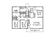 Ranch Style House Plan - 3 Beds 1.5 Baths 1120 Sq/Ft Plan #57-712 