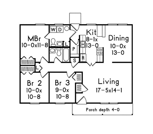 Ranch Floor Plan - Main Floor Plan #57-712