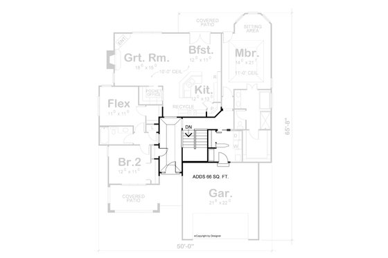 Floor Plan - Other Floor for Traditional House Plan #20-1609 - 3 bed, 2 bath