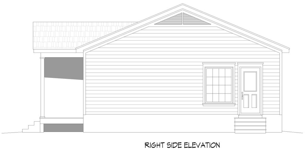 Exterior - Other Elevation 1 for Country House Plan #932-1418 - 3 bed, 2 bath