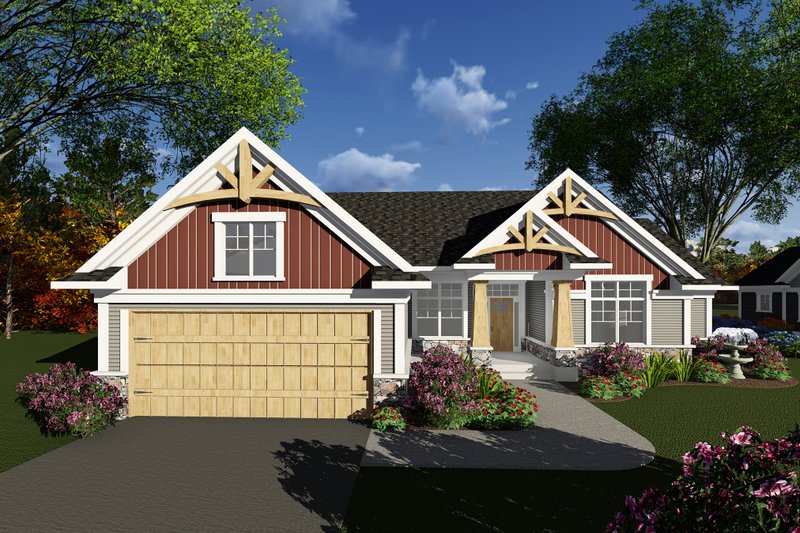 Home Plan - Craftsman Exterior - Front Elevation Plan #70-1269