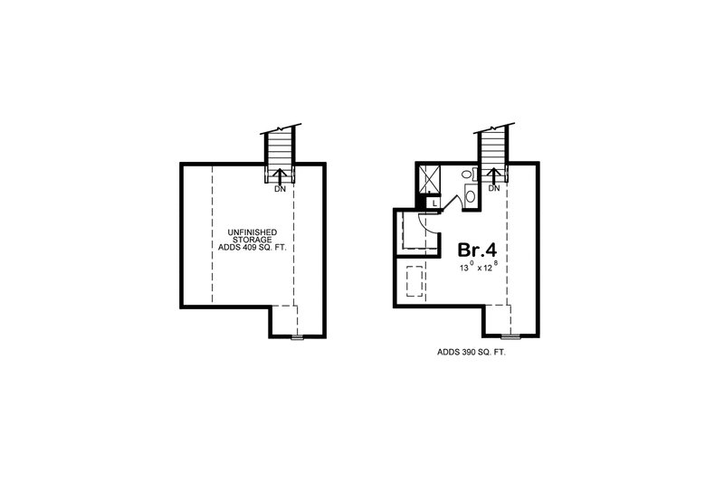 Home Plan - Optional Bonus Level or Bedroom 4