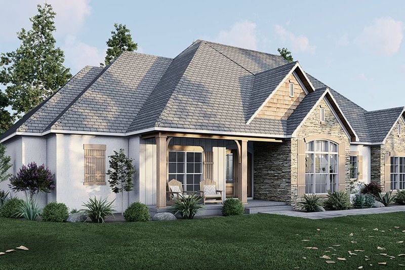 Architectural House Design - Exterior - Front Elevation 3 for European House Plan #923-301 - 3 bed, 2.5 bath