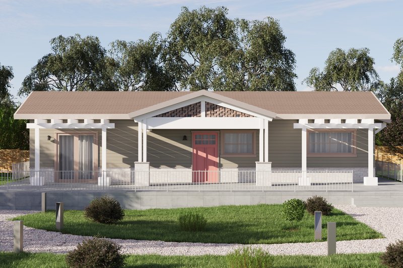 Dream House Plan - Exterior - Front Elevation 2 for Craftsman House Plan #1106-194 - 2 bed, 2 bath