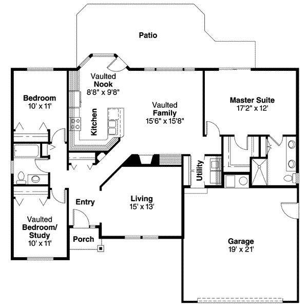 House Plan Design - Traditional Floor Plan - Main Floor Plan #124-569