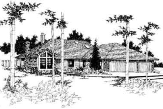 Exterior - Front Elevation for Traditional House Plan #303-433 - 4 bed, 2 bath