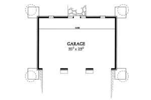 Floor Plan - Main Floor for Traditional House Plan #72-250, 0 bath