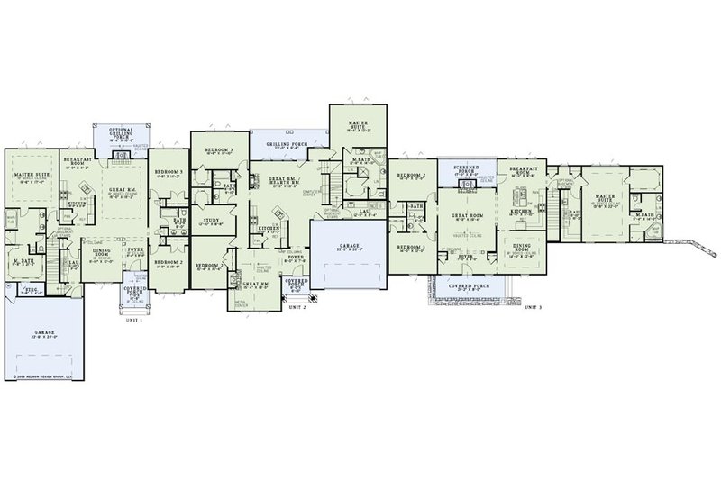Home Plan - Floor Plan - Main Floor for Traditional House Plan #17-3292 - 9 bed, 6 bath
