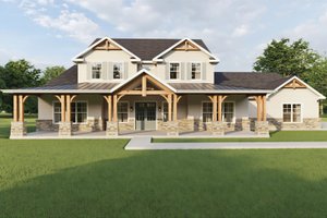 Architectural House Design - Exterior - Front Elevation for Farmhouse House Plan #1127-21 - 4 bed, 3.5 bath