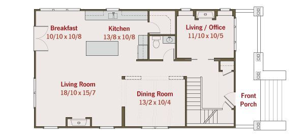 Craftsman Floor Plan - Main Floor Plan #461-35