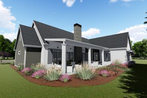 Exterior - Rear Elevation for Farmhouse House Plan #1069-4 - 3 bed, 3 bath
