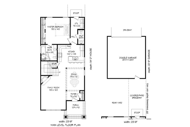 Dream House Plan - Floor Plan - Main Floor for Bungalow House Plan #932-6 - 3 bed, 2.5 bath