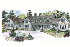 Country Exterior - Front Elevation Plan #124-701