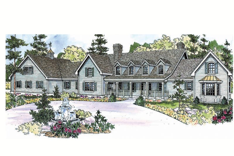 Country Style House Plan - 4 Beds 4.5 Baths 5194 Sq/Ft Plan #124-701