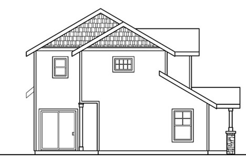 Dream House Plan - Exterior - Other Elevation for Craftsman House Plan #124-718 - 4 bed, 2 bath