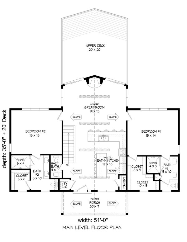 Home Plan - Country Floor Plan - Main Floor Plan #932-1028