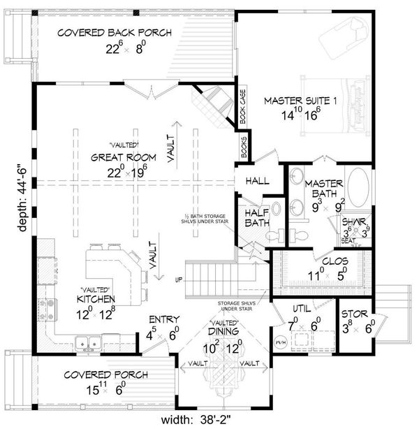 Home Plan - Country Floor Plan - Main Floor Plan #932-2