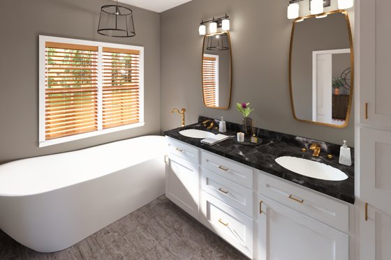 Interior - Master Bathroom 1 for Country House Plan #44-196 - 3 bed, 2 bath
