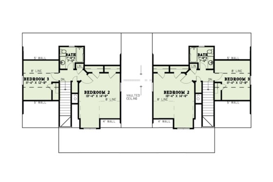 Floor Plan - Upper Floor for Country House Plan #17-2563 - 6 bed, 4 bath