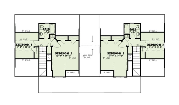 Architectural House Design - Country Floor Plan - Upper Floor Plan #17-2563