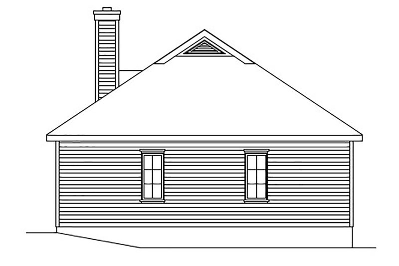 Home Plan - Exterior - Rear Elevation for Cottage House Plan #22-569 - 2 bed, 2 bath