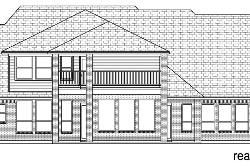 House Plan Design - Exterior - Rear Elevation for European House Plan #84-619 - 4 bed, 2.5 bath