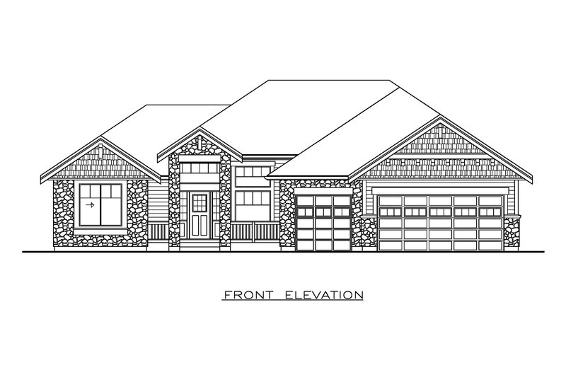 House Design - Exterior - Front Elevation 3 for Craftsman House Plan #1100-151 - 3 bed, 2.5 bath