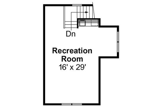 Floor Plan - Upper Floor for Traditional House Plan #124-641, 1 bath