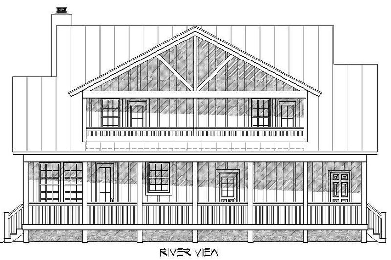 Dream House Plan - Exterior - Rear Elevation for Cabin House Plan #932-48 - 3 bed, 3.5 bath