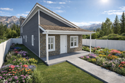Modern Style House Plan - 3 Beds 3.5 Baths 2140 Sq/Ft Plan #1060-459 Exterior 