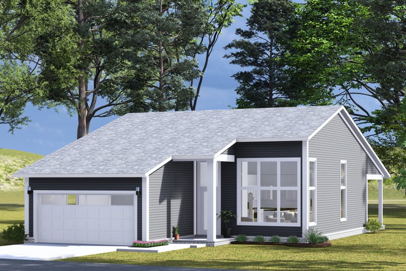 Dream House Plan - Exterior - Other Elevation for Modern House Plan #513-2296 - 3 bed, 2 bath
