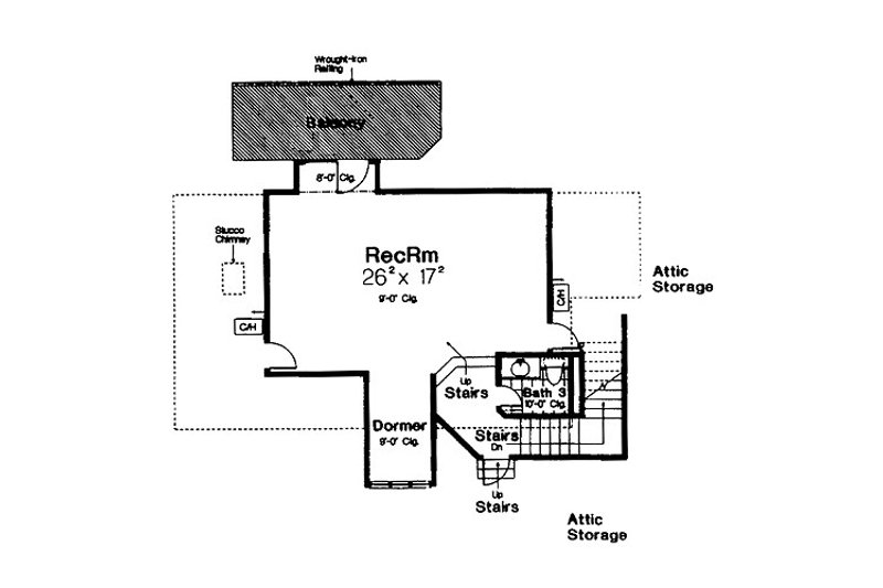 Home Plan - Floor Plan - Other Floor for European House Plan #310-680 - 3 bed, 2.5 bath