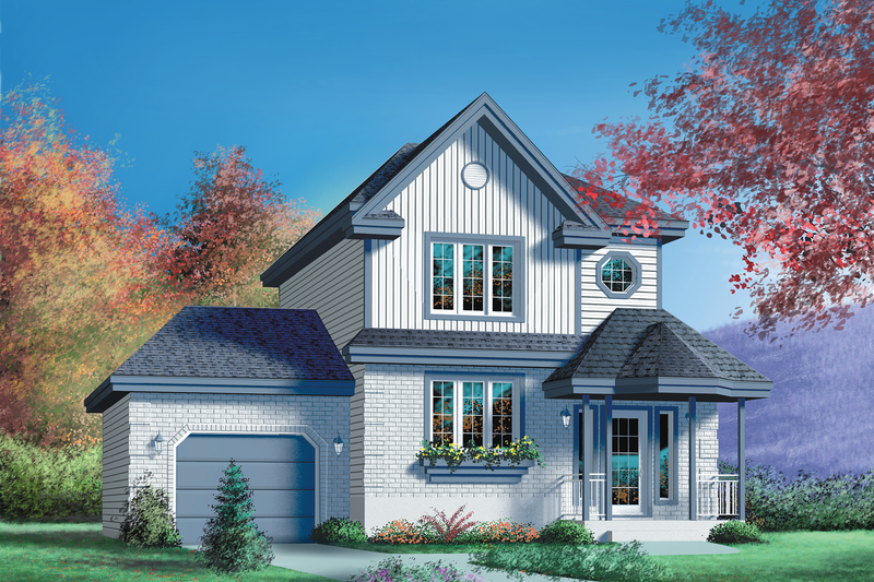 Traditional Style House Plan - 3 Beds 1.5 Baths 1216 Sq/Ft Plan #25-2107