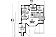 European Style House Plan - 5 Beds 2 Baths 3097 Sq/Ft Plan #25-4758 