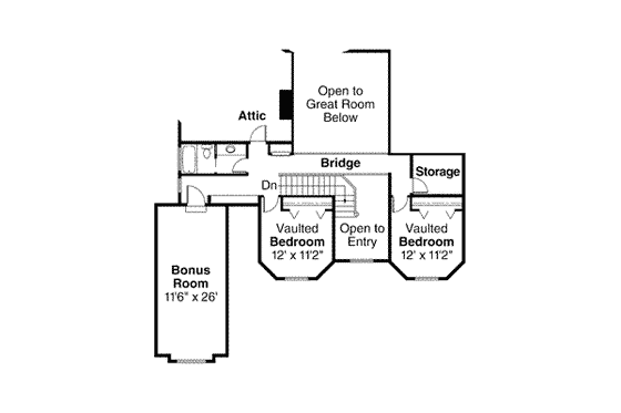 Floor Plan - Upper Floor for Farmhouse House Plan #124-187 - 4 bed, 3 bath