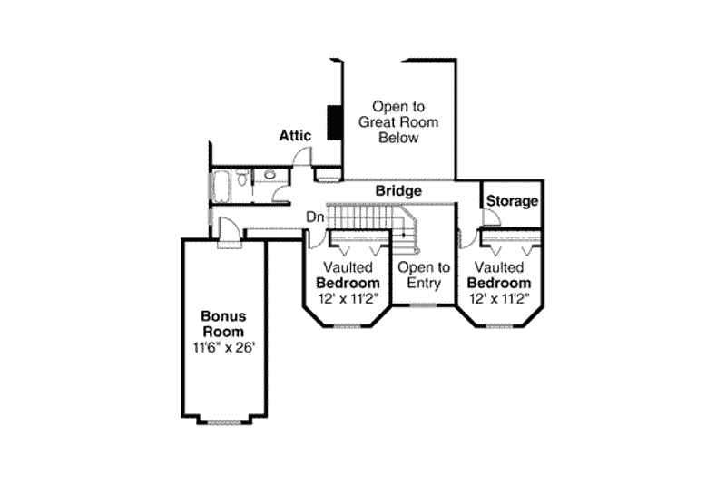 Dream House Plan - Floor Plan - Upper Floor for Farmhouse House Plan #124-187 - 4 bed, 3 bath