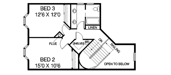 Home Plan - Country Floor Plan - Upper Floor Plan #60-517