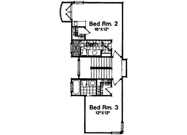 European Floor Plan - Upper Floor Plan #135-128