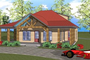 Southern Exterior - Front Elevation Plan #8-309