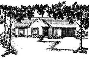 Ranch Exterior - Front Elevation Plan #36-101