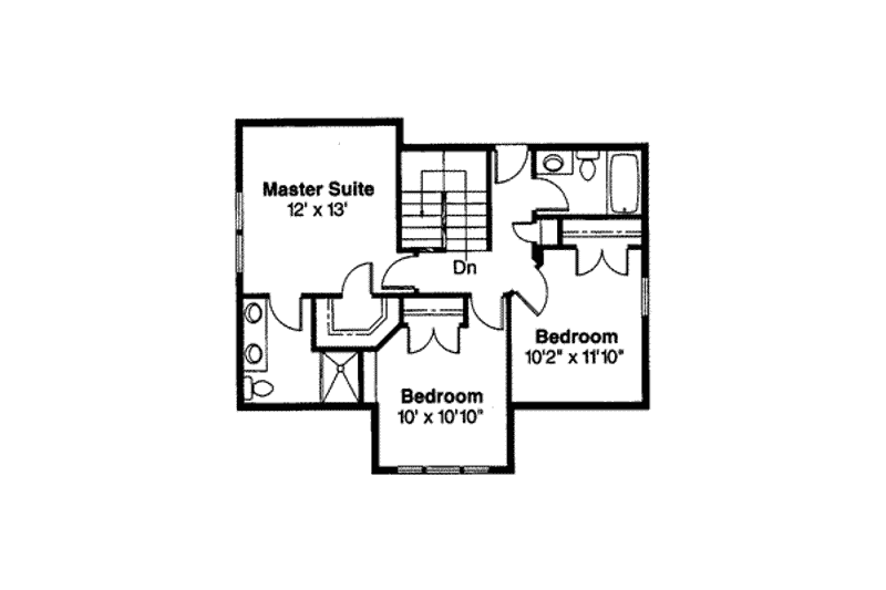 Home Plan - Floor Plan - Upper Floor for Cottage House Plan #124-306 - 3 bed, 2.5 bath