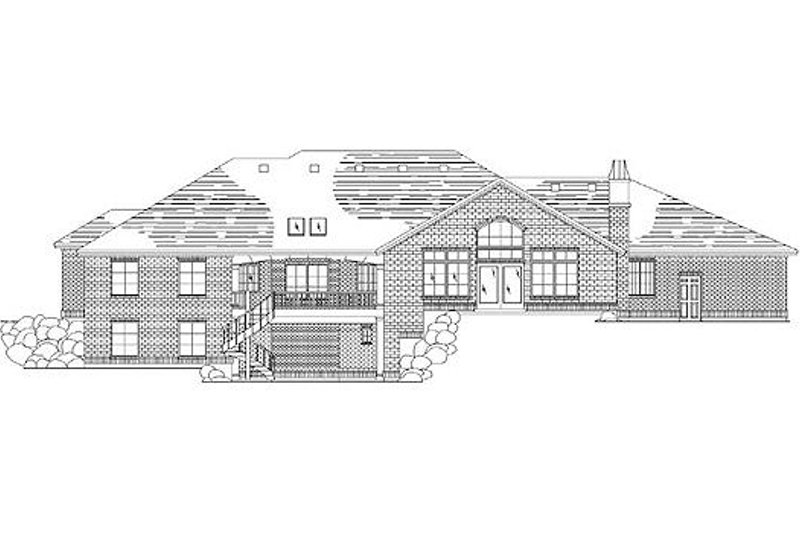 Dream House Plan - Exterior - Rear Elevation for Traditional House Plan #5-310 - 6 bed, 4.5 bath