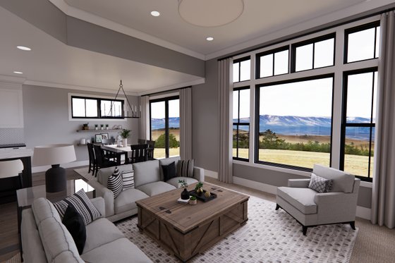 Interior - Family Room for Farmhouse House Plan #51-1324 - 4 bed, 3 bath